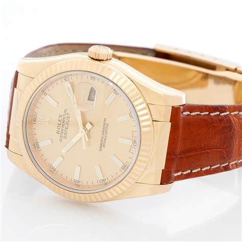 men's rolex watches leather band|used rolex leather band watches.